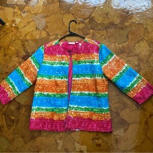 Vintage Choices 1980's Blqzer / jacket Color Block 3/4 
Sleeves Lined